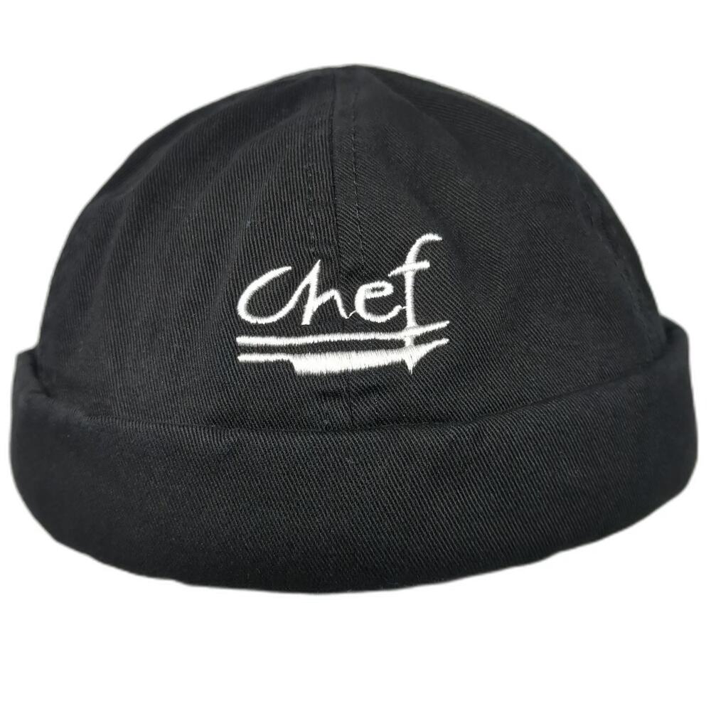 Chef Revival Baseball Cap Black One Size Brimless Docker Hat Checkerboard Cotton